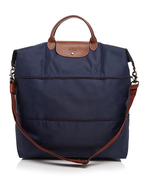 longchamp travel bag expandable|longchamp expandable tote with strap.